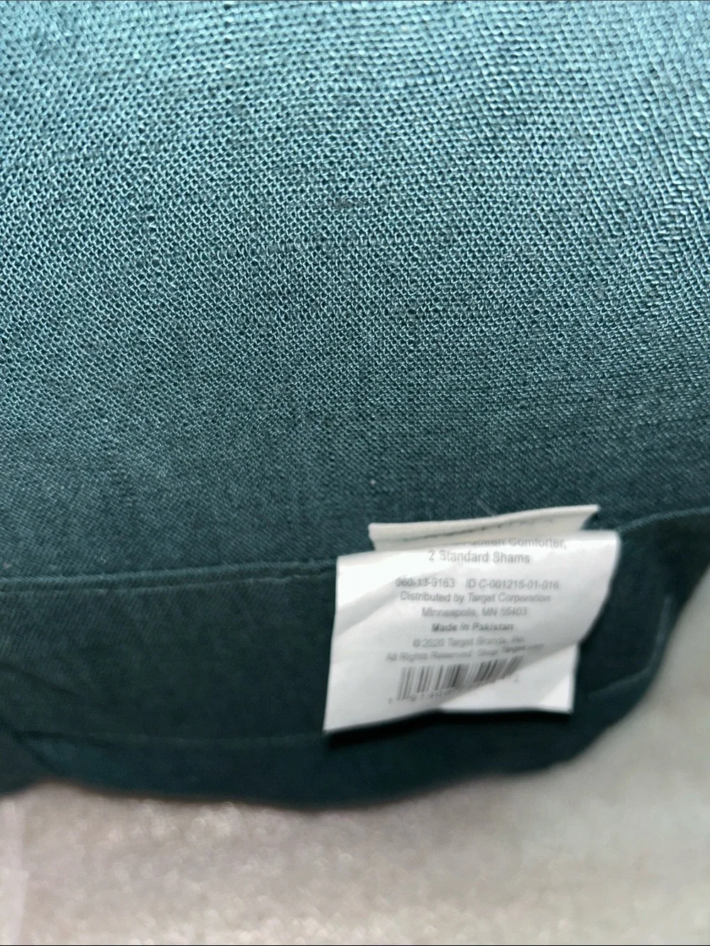 Casaluna F/Q Heavyweight Linen Blend Comforter Set - Dark Teal Blue